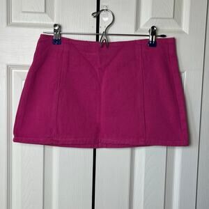 Pretty Little Thing Pink Micro Mini Denim Skirt Womens Size 4